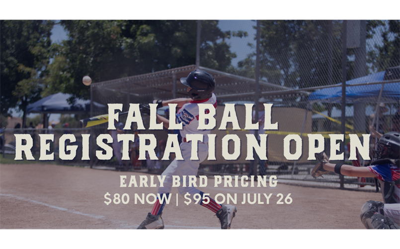 FALL REGISTRATION OPEN